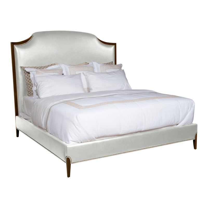 Lillet Queen Upholstered Panel Bed, Dove Gray, Yes, Gatsby Brown Sugar