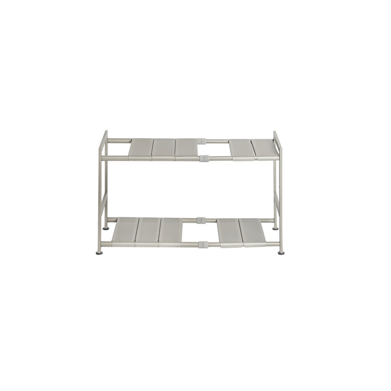 Nickel 2-Tier Expandable Under-the-Sink Organizer