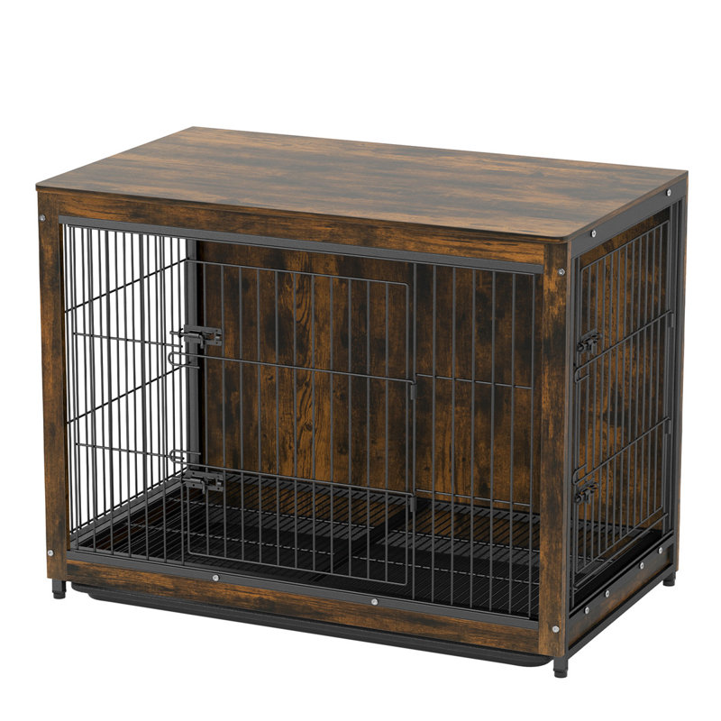 Algunde Wood Furniture Style Crate with 2 Doors, Medium ( 27" H x 31" W x 23" D )