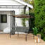 Outsunny 3 Seater Garden Swing Seat Bed with Adjustable Canopy-541079288