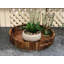 Plateau de service rond en bois d'acacia