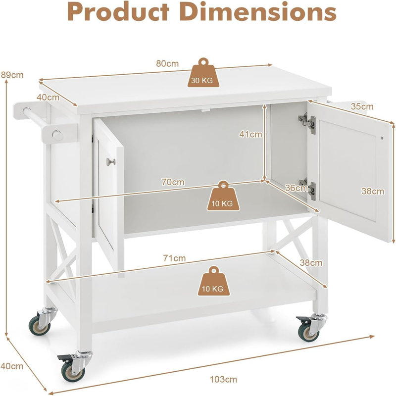 Hanny Wood Kitchen Island