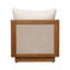 Fauteuil club d'extérieur, bois d'acacia et PVC-coated polyester