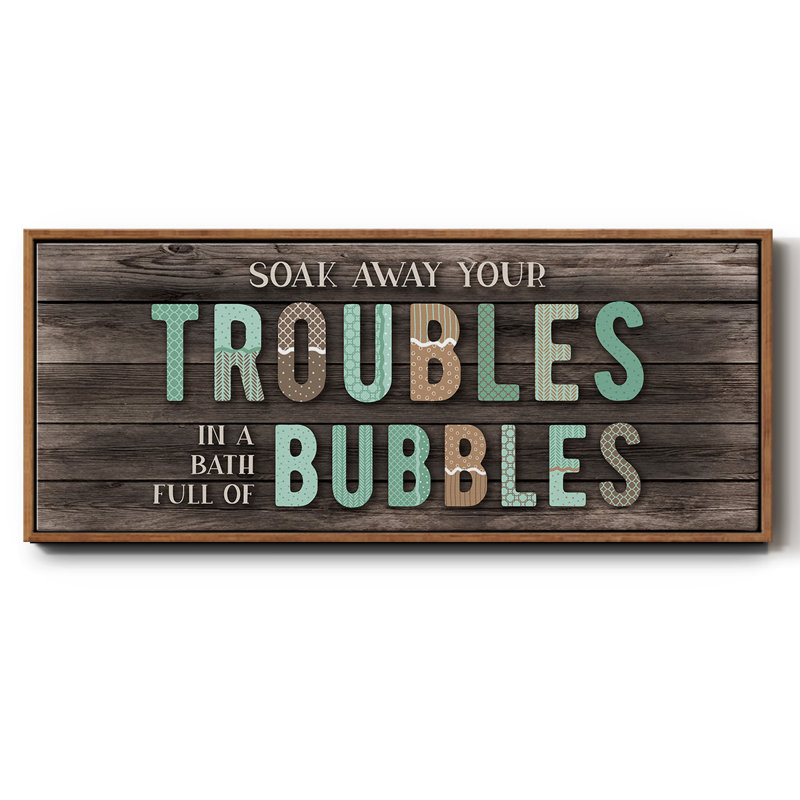 Troubles Bubbles - Toile encadrée, H 8 po x l 20 po