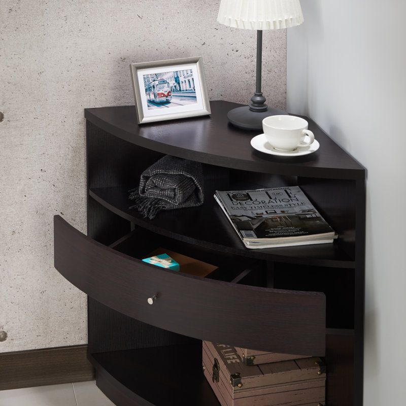 Unfinished Corner TV Stand for TVs up to 32", Cappuccino