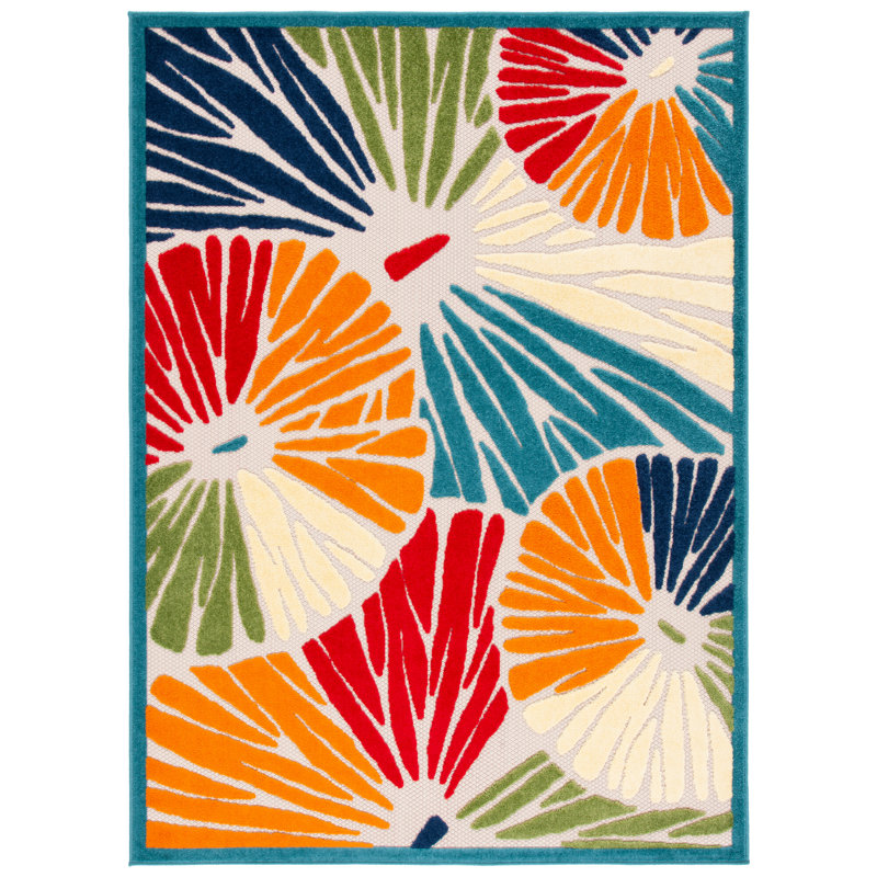 Cabana Performance Floral Indoor/Outdoor Area Rug, Rectangle 5'3" x 7'6"