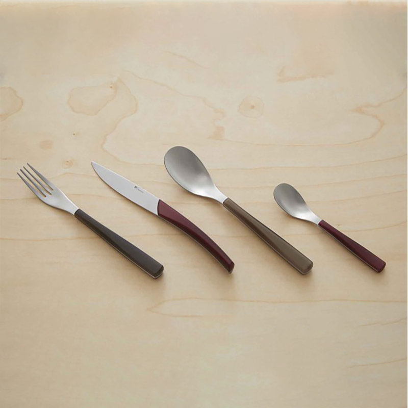 Ensemble de couverts 24 pièces Degrenne Paris Quartz, Brun