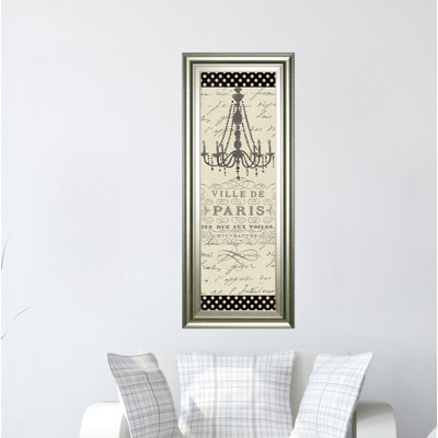 Art mural Parisian Elegance - 18 po x 42 po - Cadre argenté Serenity