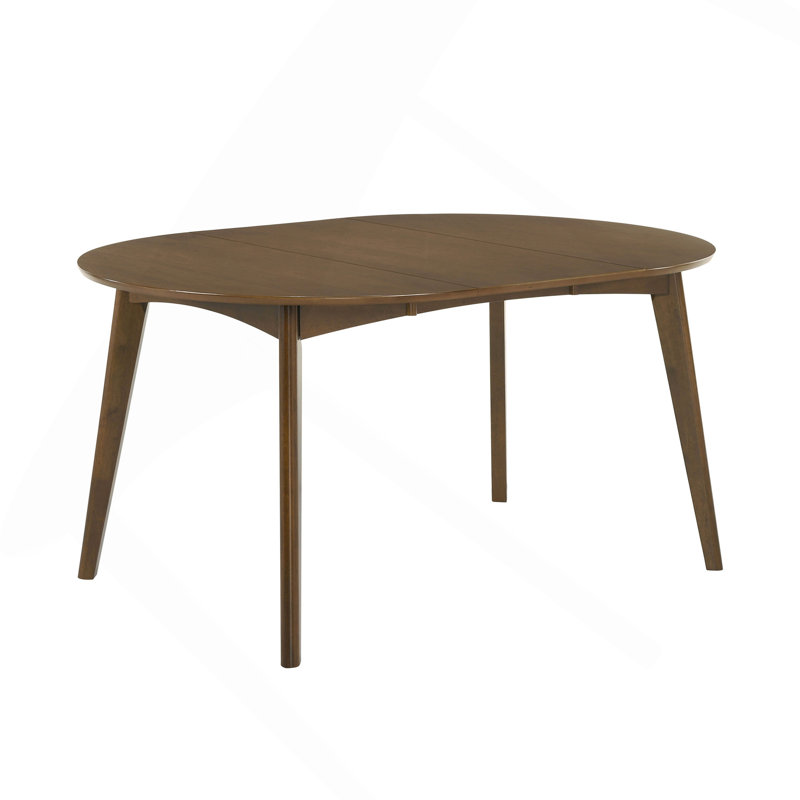 Table de salle à manger ovale à rallonge ovale 60 po, noyer foncé
