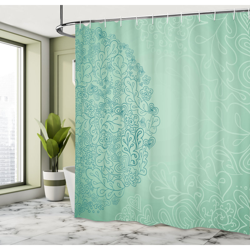 Ensemble de rideau de douche + crochets, H 70 po x l 69 po