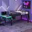Lit mezzanine avec bureau Gaming, DEL