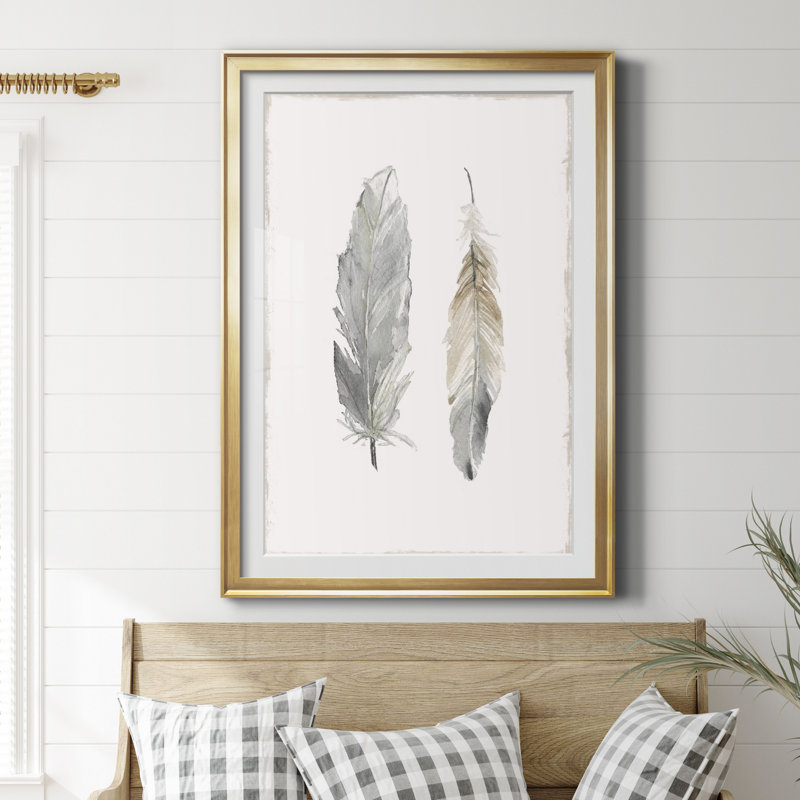 «Flight of Fancy I», reproduction d'art sur papier, H 26,5 po x l 36,5 po x P 1,5 po, Papier encadré doré