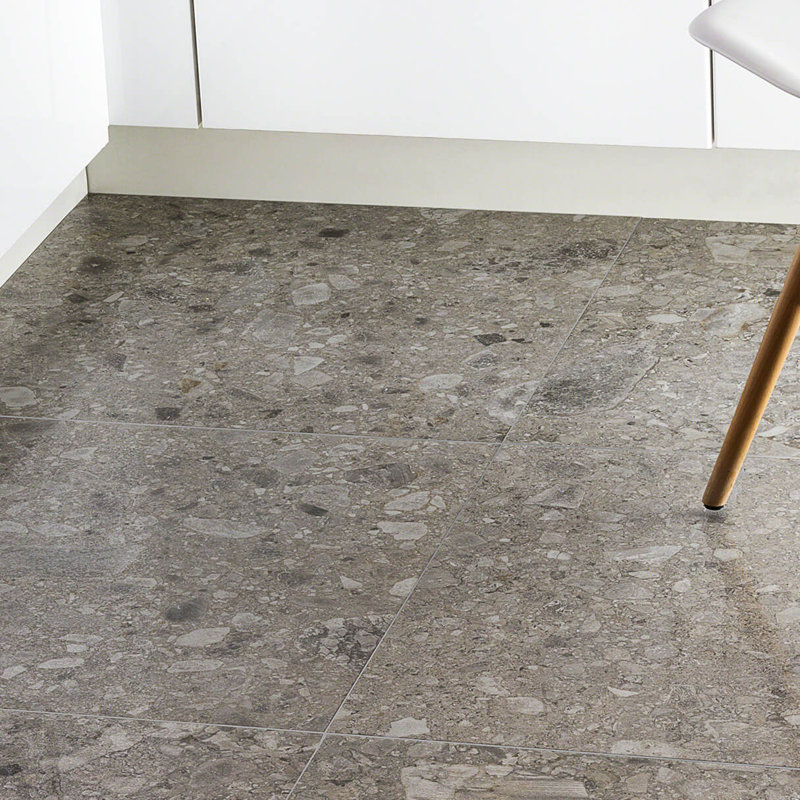Stonehenge 24" x 24" Matte Porcelain Terrazzo Look Floor and Wall Tile (11.62 Sq. Ft. / Case), Gray