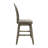 5-Piece Counter-Height Dining Set with Upholstered Splat-Back Chairs and Square Table, Dark Grey-1578517122
