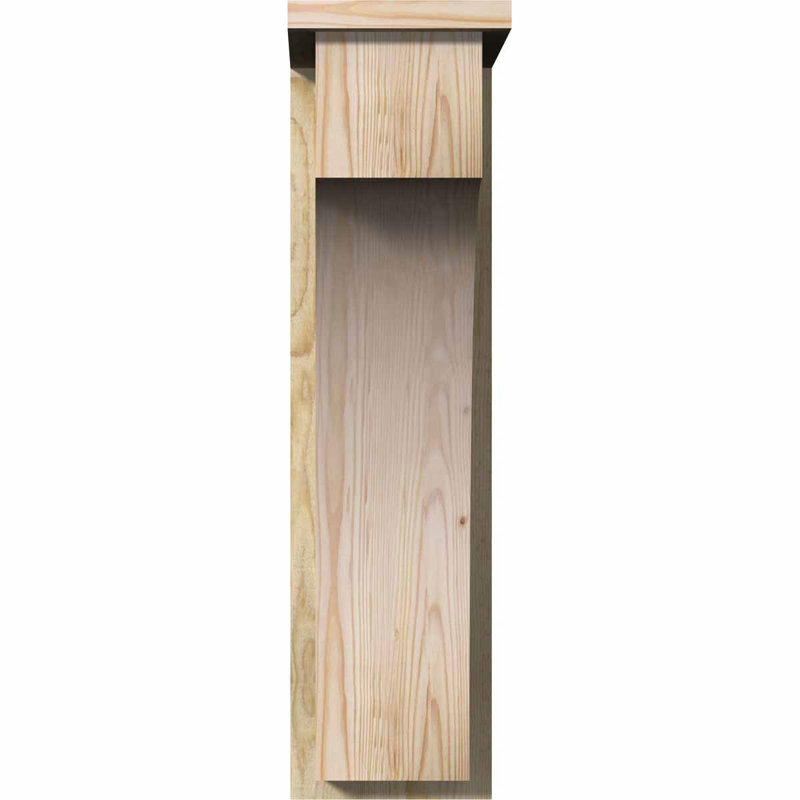 Corbeau Huntington avec plaque arrière, H 30 po x l 8 po x P 14 po, Sapin de Douglas, Sciage brut