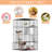 Ceason 4-Tier Wire Cat Cage Playpen