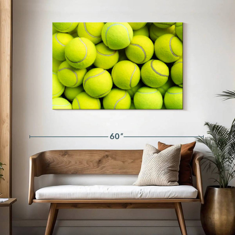 Balles de tennis jaunes Sireci, H 30 po x l 45 po