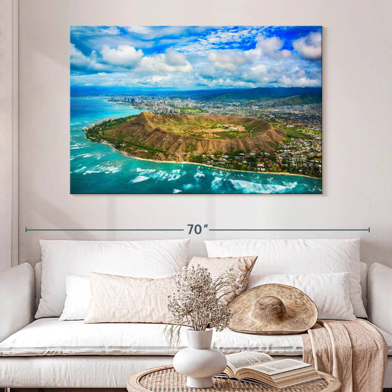 Gillard Diamond Head Hawaii, H 34 po x l 51 po