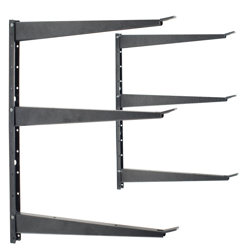 delta Heavy Duty Steel Wall Mounted Adjustable 3-Tier Lumber Storage Garage Rack