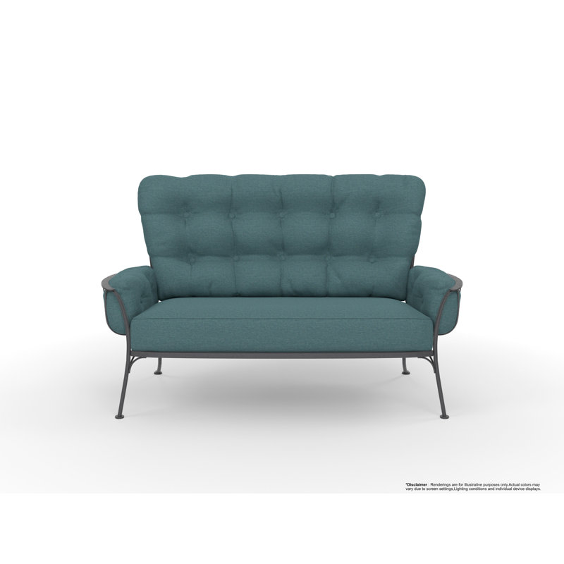 Monterra Outdoor 2 - Seat Loveseat, Cast Lagoon, Graphite