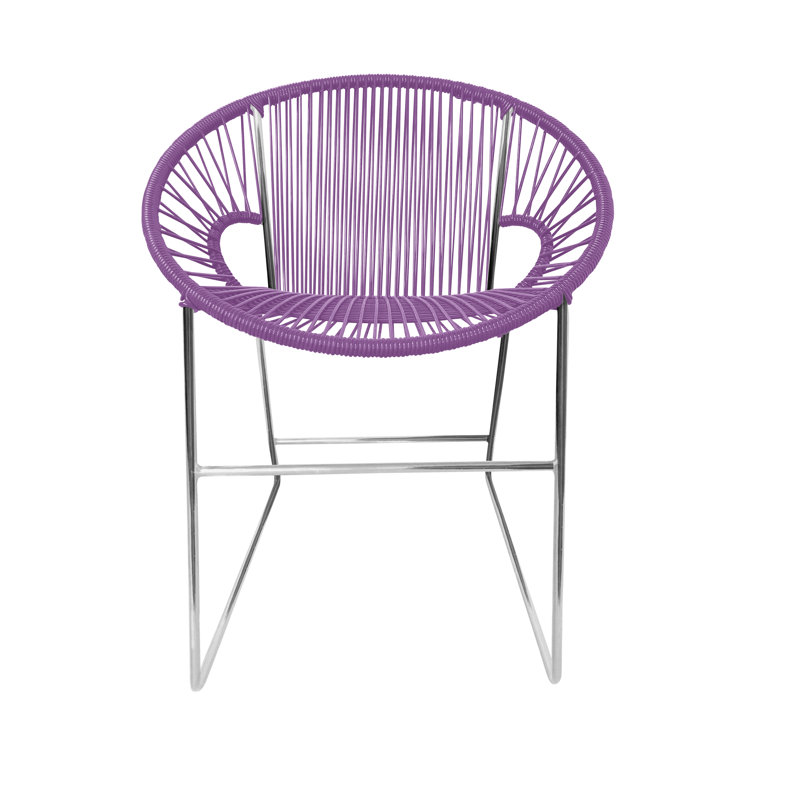 Chaise de patio Puerto, Orchidée / chrome