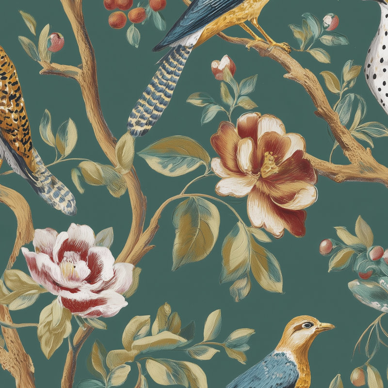 Rouleau de papier peint floral