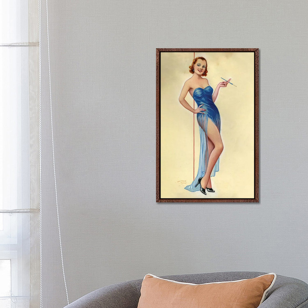 1940s UK Pinup Poster von Laurence Miller - Galerie-verpackte Leinwand GiclÃ©e auf Leinwand