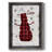 Checkered Snowman I Framed Print - Solid Wood