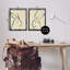 «Minimalist Rabbit Line», ensemble de 2 toiles flottantes encadrées par June Erica Vess-1120201373-1120201368