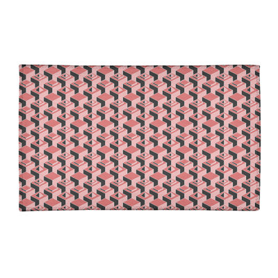 Tapis rose/noir skyscrapers