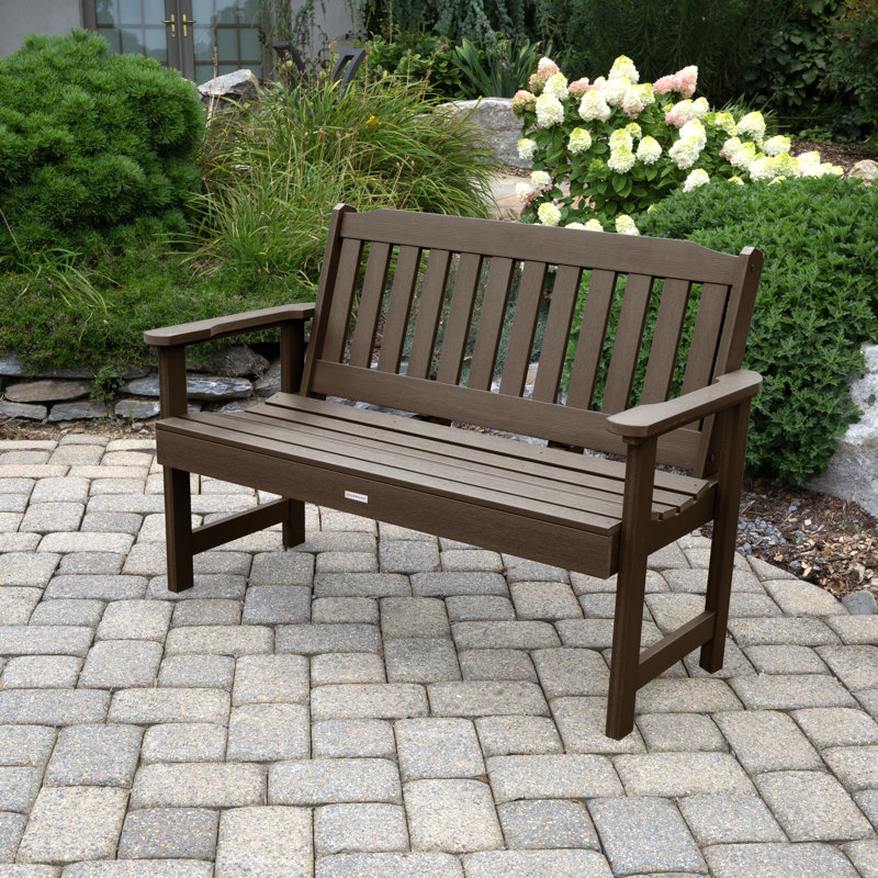 Banc de jardin en plastique Arbnora, Gland de chêne vieilli