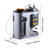 Automatic Home Beer Brewer, 1500W Electric Beer Brewing Machine, 3.43 Gal All-in-One Home Brewer with Mash Boil Device, 304 Stainless Steel Internal Tank, Auto Temperature & Pressure Control