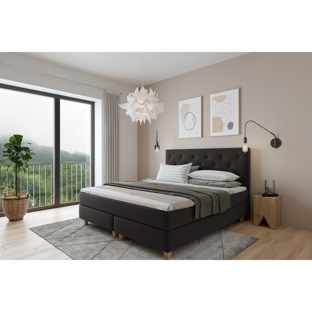 Echtes Boxspringbett Easton mit Kaltschaum Topper