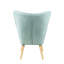 Chaise d'appoint de chambre à coucher avec - Fauteuil en lin bleu, épissage à la mode et structure en bois massif, salon, cadre de surface créatif et confortable