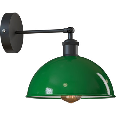 Applique murale Dome en métal, lampe murale industrielle réglable à 180 ° pour les décorations de chevet, d'étude, de cuisine et de salon.