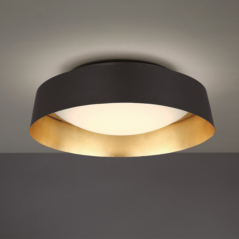 Gilt 1 - Light 18.125" Simple Drum LED Flush Mount, 4.94" H x 18.125" W x 18.125" D