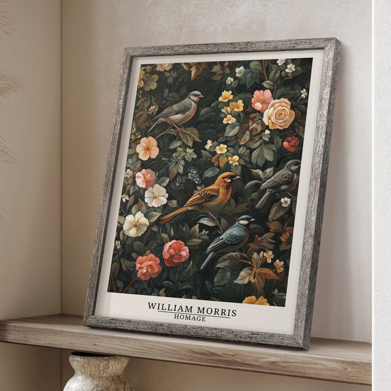 Imprimé encadré de la série «XXII» de William Morris - Bois massif, H 15 po x l 12 po