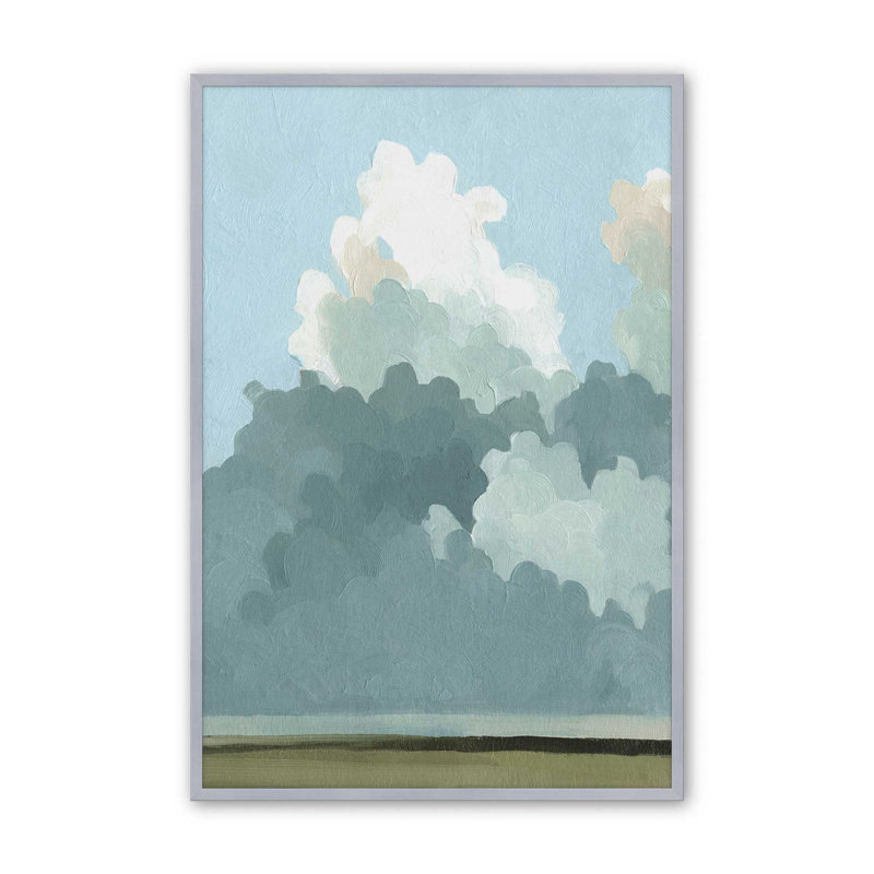 Tranquil Overgrowth I, H 15,25 po x l 12,25 po, Encadrement ouvert, chrome poli