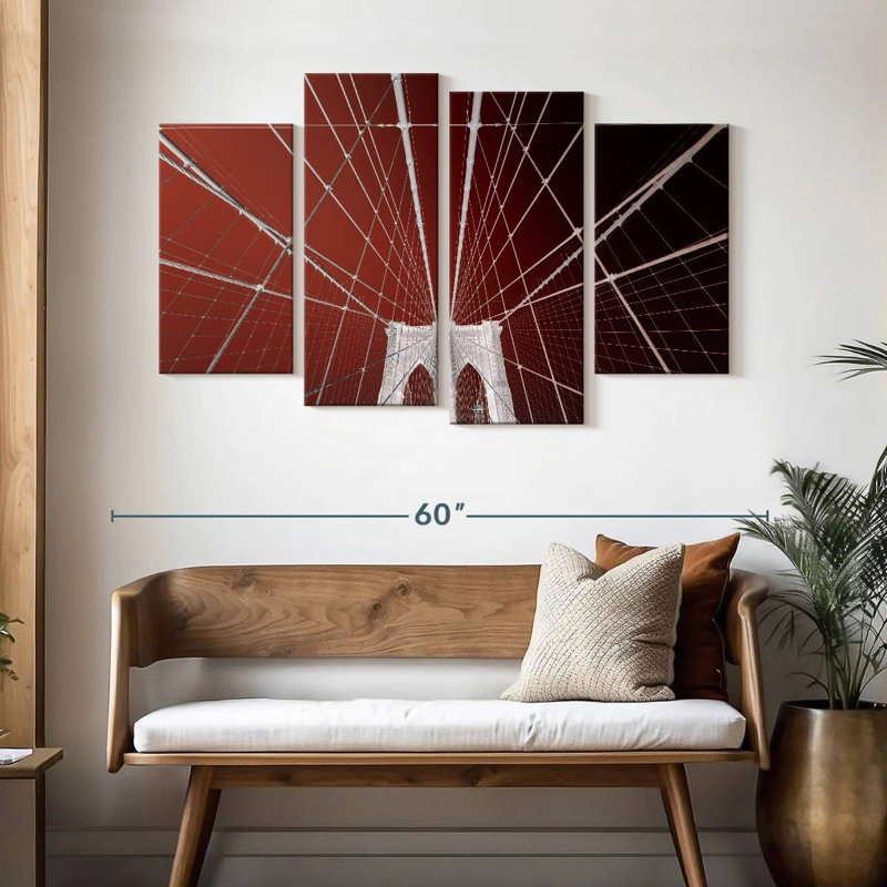 Lilie Geometric Brooklyn Bridge, 32"H x 52"W