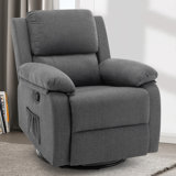 Recliner Chair, 360 Swivel Rocker Chair For Adults, Small Rocking Recliner Chair For Small Spaces, Upholstered Fabric Recliner With Side Pockets