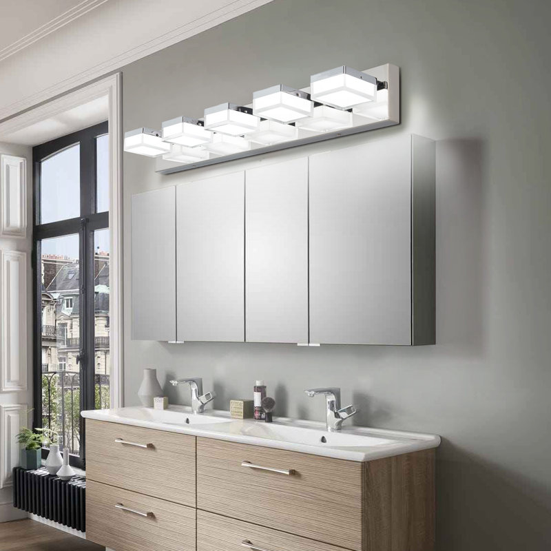5 - Light LED Vanity Light, Chrome