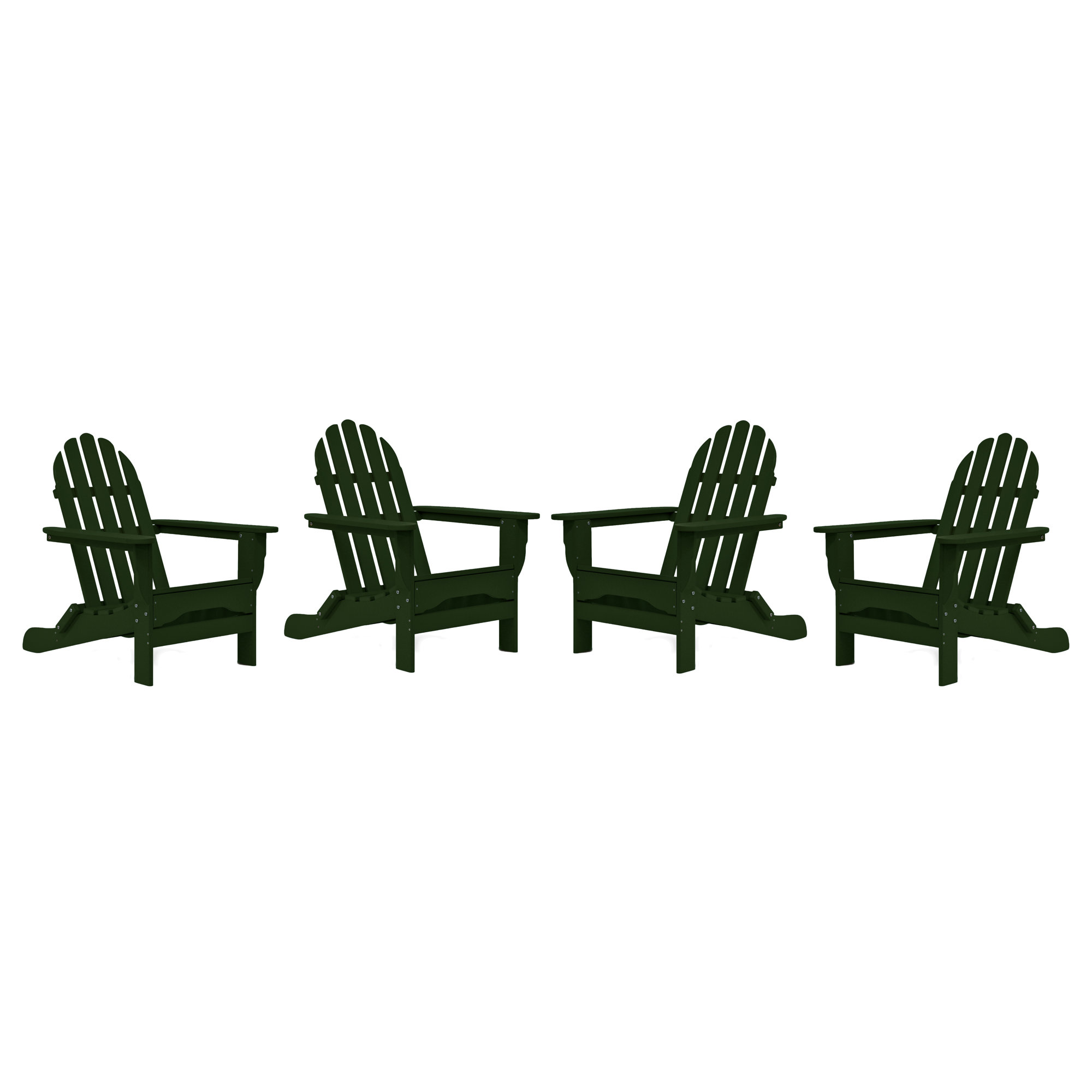 Brunt Outdoor Adirondack Set, Forest Green
