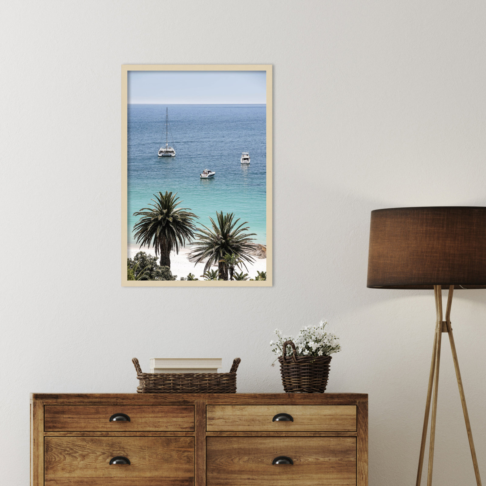 Rothschild "Camps Bay Beach" Print, Brown, 33" H x 23" W