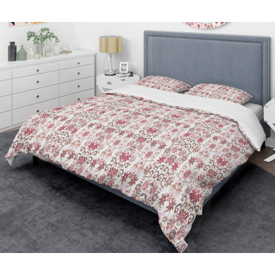 Traditional Polyester Twill Floral Duvet Cover