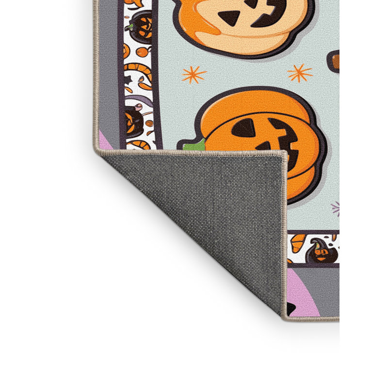 Tapis de vacances d'Halloween The Holiday Aisle®, Rectangle de 5 pi x 8 pi