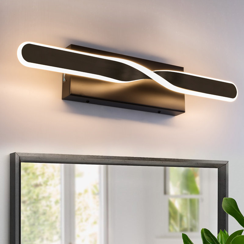 24.02''W Kablesh LED Bath Bar 3000K/4000K/5000K 3CCT Adjustable, Matte Black