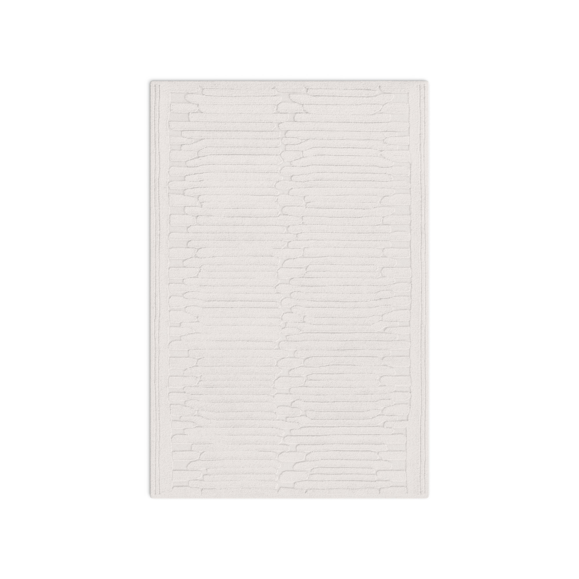 Elona Handmade Ivory Rug, Rectangle 3' x 5'