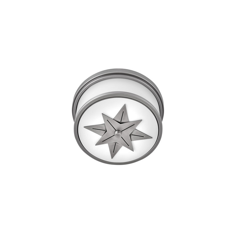 Montrose Two-Light Flush Mount Ceiling Light, Antique Nickel