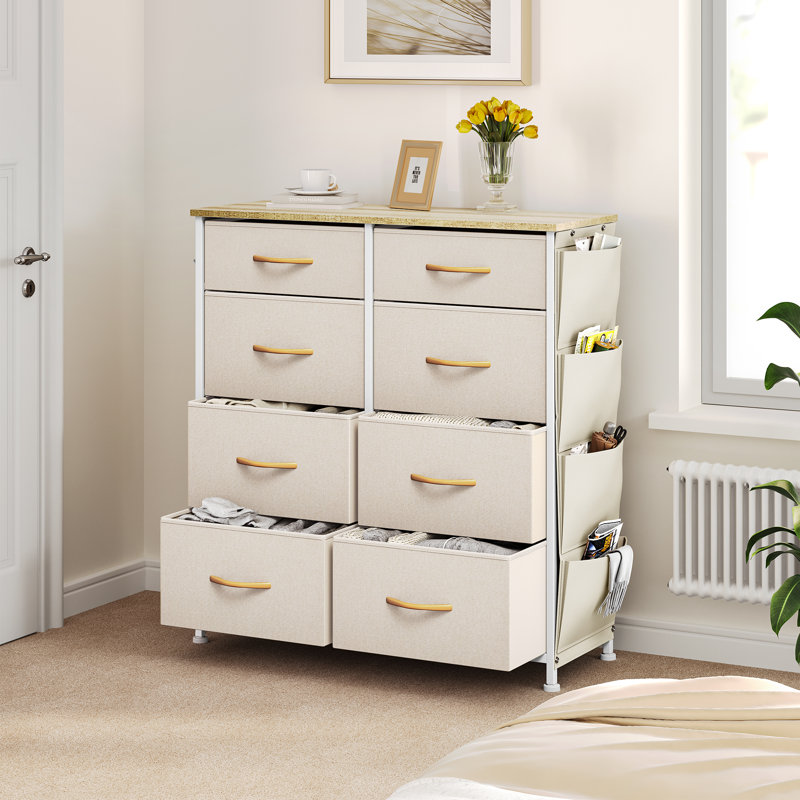 Ardale 85.6cm W 8 - Drawer Chest of Drawers, Beige