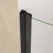 Shower Door, Aluminum Frame, Half Frame,1/4"(6Mm) Tempered Glass Explosion Proof Film-118574770